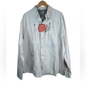 NWT Men's LLBean No Fly Zone long sleeve outdoors fishing shirt size Large